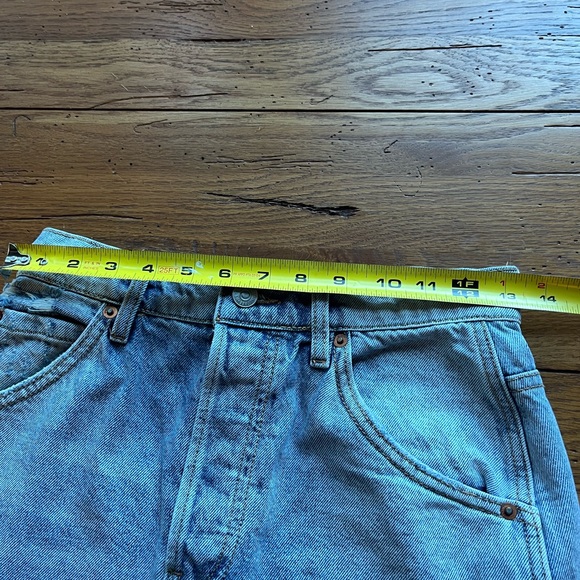 WE THE FREE Brea Cut Off Denim Mini Skirt Mile High Blue - Picture 6 of 7